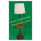 Vintage Leviton Wooden Floor Lamp w/ Table