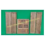 Antique Project Piece Wooden Carved Shutters