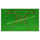 Metal Rectangle Table w/ Broken Marble Top