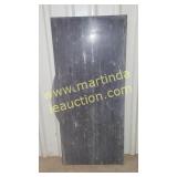 Vintage Grey & White Marble Top w Half Curved