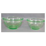 Green Depression Glass Mixing Bowls