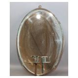 Oval Glass Mirror and Candle mount