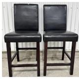 Black Leather Counter Stools