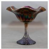 Iridescent Glass Compote
