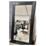 Full-Length Mirror with Black Wooden Frame