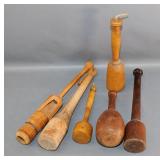 Wooden Mallets and Club-Shaped Tools