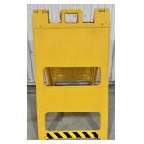 Yellow Plasticade Folding Sign Stand