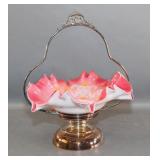 Victorian Style Bride's Basket with Stand