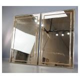 Rectangular Brass-Framed Wall Mirrors
