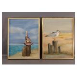 Contempoary Seaside Bird Paintings