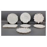 Milk Glass Childrens Plates