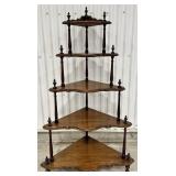 Victorian Five-Tier Corner Whatnot Shelf