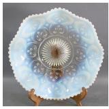 Opalescent Ruffled Glass Bowl
