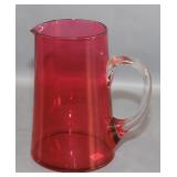 Cranberry Glass Pitcher