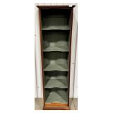 Tall Wooden Narrow Shelving Unit