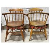 Two Windsor 'Captain's' Chairs