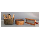Vintage Wooden and Metal Kitchen Tools