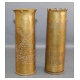 Trench Art Shell Casing Vases