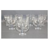 8 Glass Shrimp Cocktail Bowls andl Bases