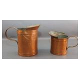 (2) Vintage Zinc Lined Copper Measures