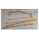 (5) Wooden Walking Sticks or Canes