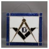 Stained Glass 'Masonic' Panel