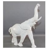 Capo di Monte White Porcelain Elephant Figurine