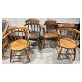 Four Windsor 'Captain's Chairs