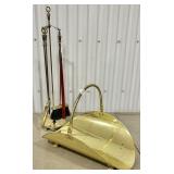 Vintage Brass Fireplace set