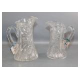 (2) Cut Crystal Water  Pitchers