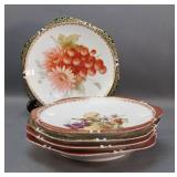 German Hand Painted  'Fruit' Plates