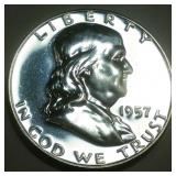 1957 Franklin Half Dollar Proof Uncirculated 1957 Franklin Half Dollar Proof Uncirculated