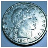 1901 Barber Half Dollar Very High Grade