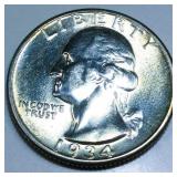 1934 Washington Silver Quarter Uncirculated