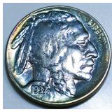 1937 Buffalo Nickel Uncirculated Toned