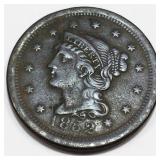 1852 Braided Hair Large Cent High Grade