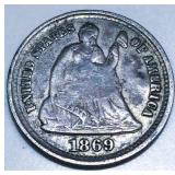 1869-S Seated Liberty Half Dime High Grade