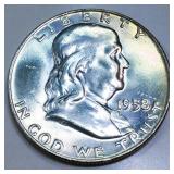 1958-D Franklin Half Dollar Gem Uncirculated