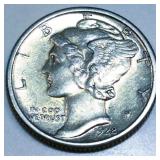 1928 Mercury Silver Dime AU/BU