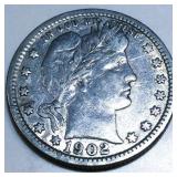 1902 Barber Quarter High Grade