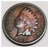 1886 Type 2 Indian Head Penny High Grade