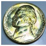 1945-D Jefferson Silver War Nickel Gem BU