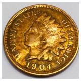 1904 Indian Head Penny AU/BU