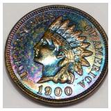 1900 Indian Head Penny Gem Uncirculated Toned