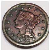1846 Braided Hair Large Cent High Grade