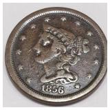 1856 Braided Hair Half Cent High Grade