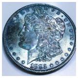 1882 Morgan Silver Dollar Uncirculated Toned