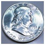 1951-D Franklin Half Dollar Gem Uncirculated
