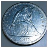1871 Seated Liberty Dollar Very High Grade