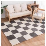 NEW-$134 18 Pcs Plush Puzzle Foam Floor Mat NEW-$134 18 Pcs Plush Puzzle Foam Floor Mat